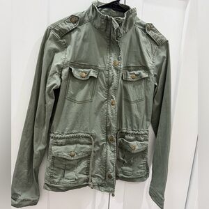Mudd Olive Utility Jacket with Button Accents